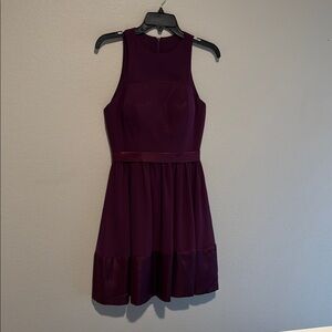 Elegant Purple Sleeveless Dress